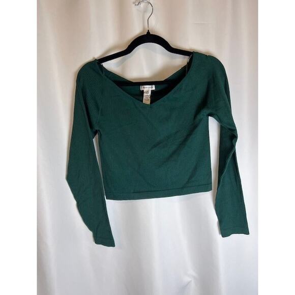 Urban Social Off The Shoulder Long Sleeve Top Snow Pine Size Large Boho - Picture 1 of 7